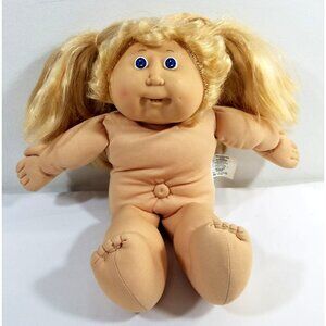 Cabbage Patch Kids Doll Blonde Cornsilk Hair Blue Eyes Bottom Teeth 1983 vintage